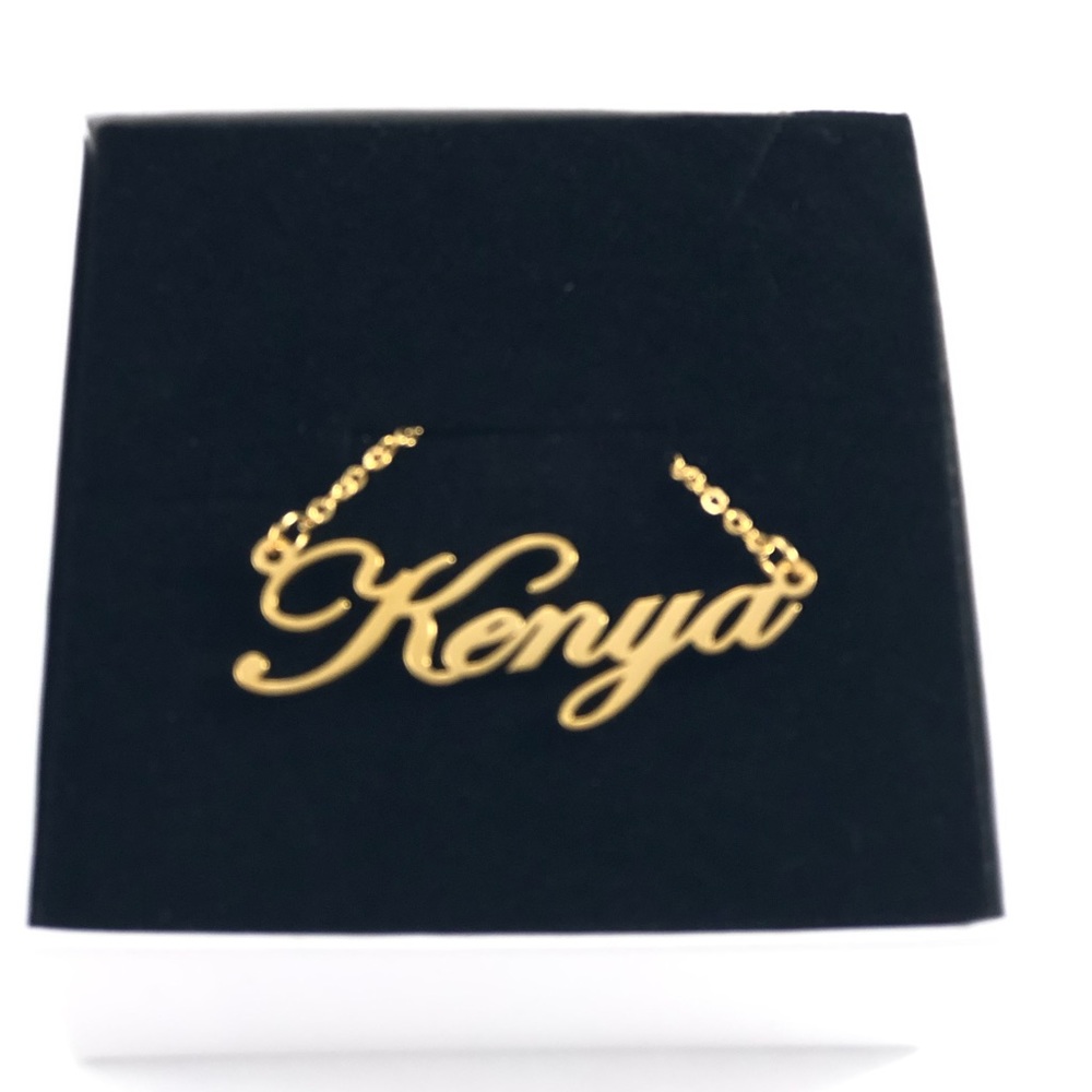 14K Gold Plated Name Necklace - Kenya